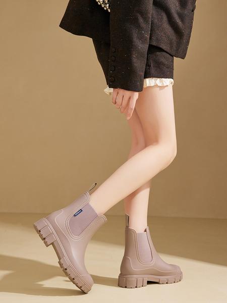 Women's Fashionable Waterproof Non-slip Rain Boots, Casual Comfortable Slip-on Boots, Perfect for Students and Outdoor Sports, Daily Wear Boots
