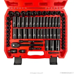 64pcs 3/8 "Socket Set,Drive Impact Socket Set, SAE/Metric, Deep & Shallow, Cr-V Steel, 6 Point with Adapters, 72T Ratchet Handle, Extension Bars,Bit Adapter,6-24mm,5/16-1 inchAHavenGoods26CCSummitSway27AB16BoltCraft
