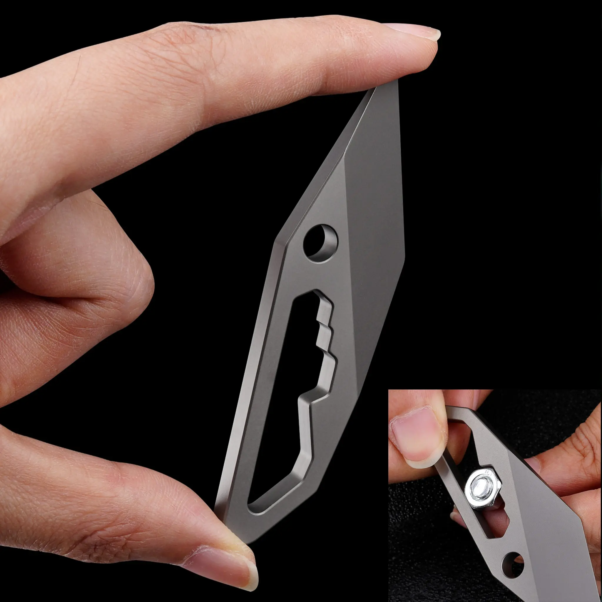 Integrated Titanium Hex Wrench, Multi-Functional Edc Tool, Keychain Accessory, Durable Hand Tools, Durable Design, Ideal for Everyday Use, Model Tgc15