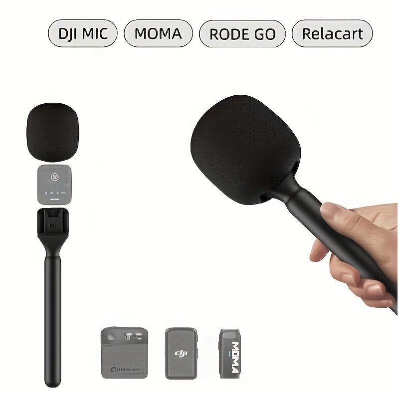 Portable Handheld Microphone Holder, Durable ABS Wireless Microphone Holder, Microphone Accessories for DJI Mic1/2, Rode Wireless GO II, Hollyland Lark M1/C1/150, Synco G1/A2/Movo