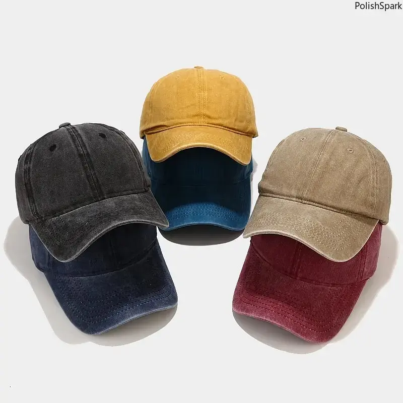 Vintage Washed Distressed Cotton Baseball Cap Adjustable Unisex Dad Hat Classic Daily Outdoor Casual Sun Headwear, Uv Protection, Mustard Yellow, Anniversary, Unisex Size, Washed Cotton, Everyday Wear, Christmas, Engagement, Navy Blue, Light Blue, Unisex
