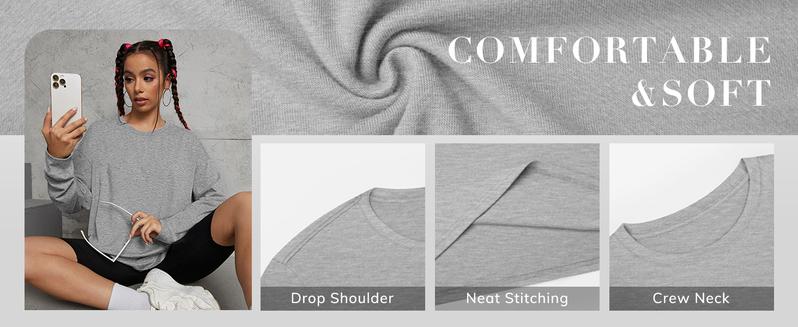 Womens Oversized Long Sleeve T Shirts Basic Crewneck Tee Fall Tops Casual Workout Fashion Casual Y2K Clothes Goth Punk Rock Tie-Back Tank Womenswear Streetwear Tshirt Baggy singlet quick dry Summer Black Loose Minimalist workout tops compression shirts