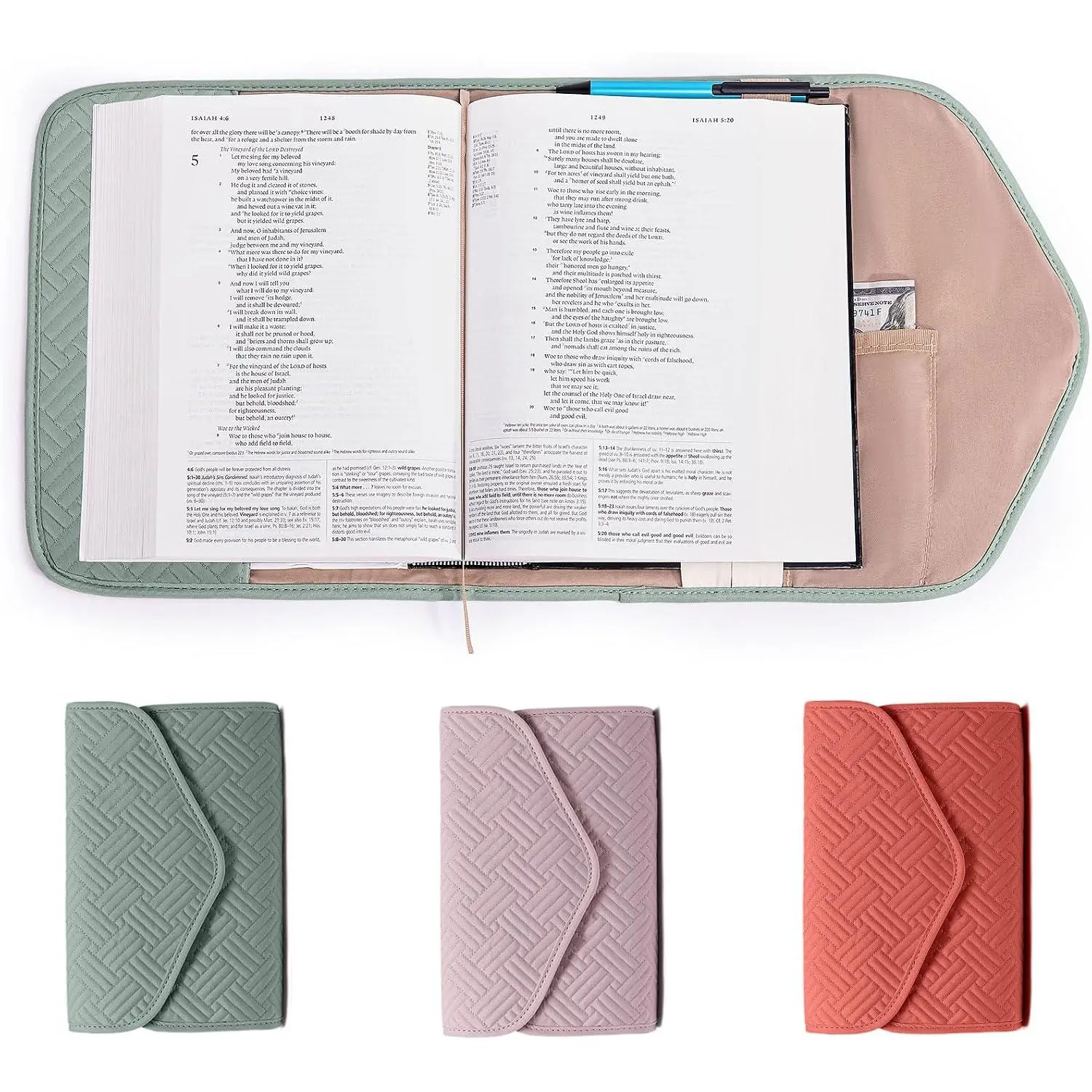 Book Cover with  Closure - Adjustable Book Sleeve for Book Lovers  - Book Protector for Paperback -Book Covers for Hardcover - Book Pouch - Book Carrier