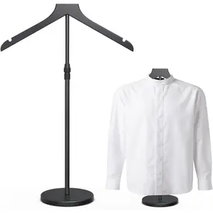 Shirt Display Stand, 18-34 Inch Height Adjustable Mannequin Torso for Vendors Shop, More Stable Dress Form Portable Clothes Garment Rack, T Shirt Display Holder Jacket Coat Stand Hanger, Black