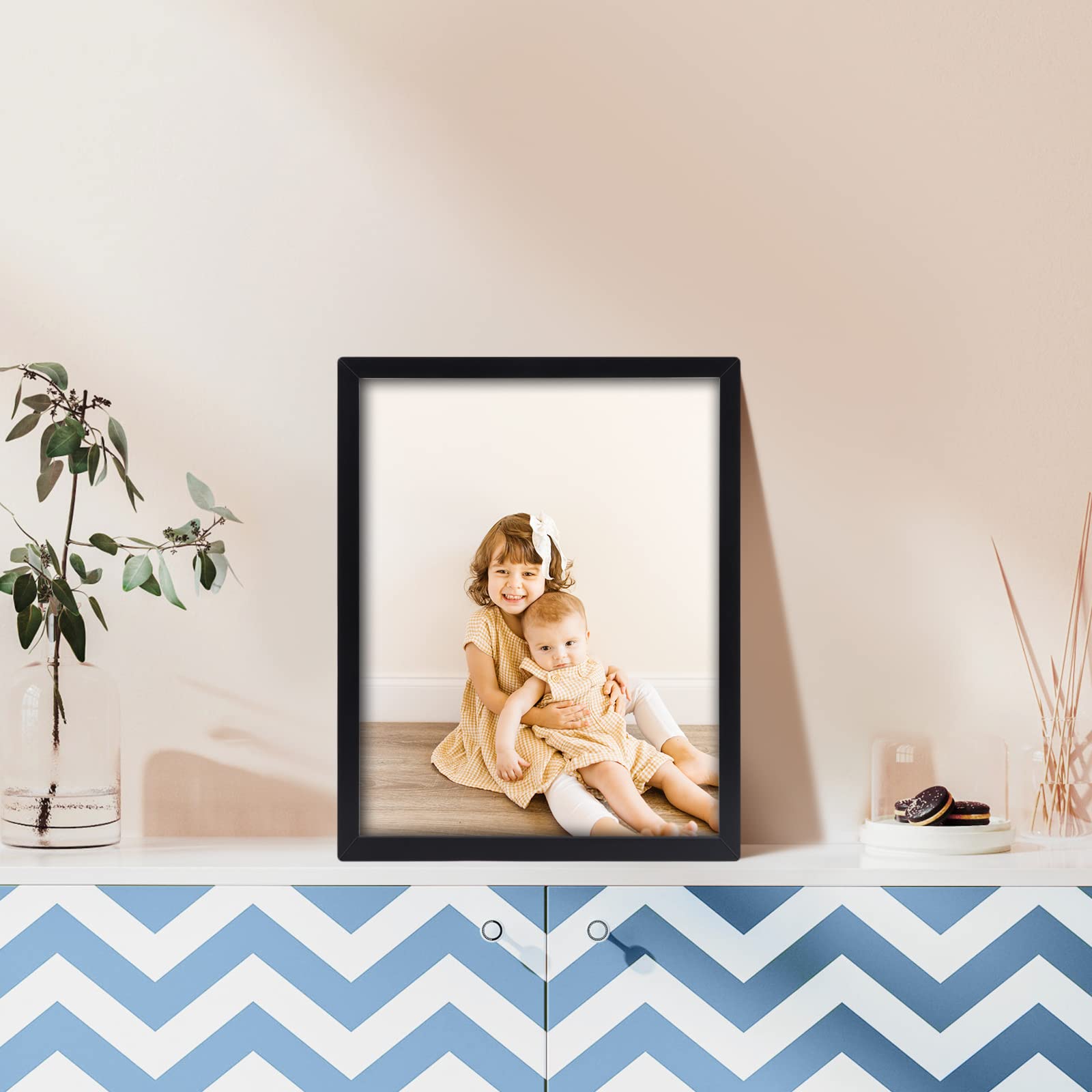 8x10 Photo Frame Set 2 Pieces, High Definition Acrylic, Display 5x7 Framed Photos or 8x10 Unframed, Multi-Functional Frames, Picture Frame