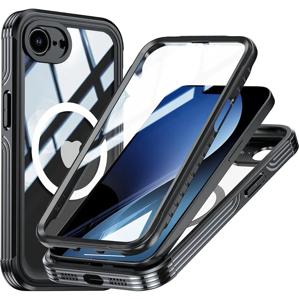 Magnetic Case for iPhone 16E 17E Privacy Screen Protector,Shockproof Full Cover with Camera Protector,360 Degree Full Body Case Cellphone Accessory