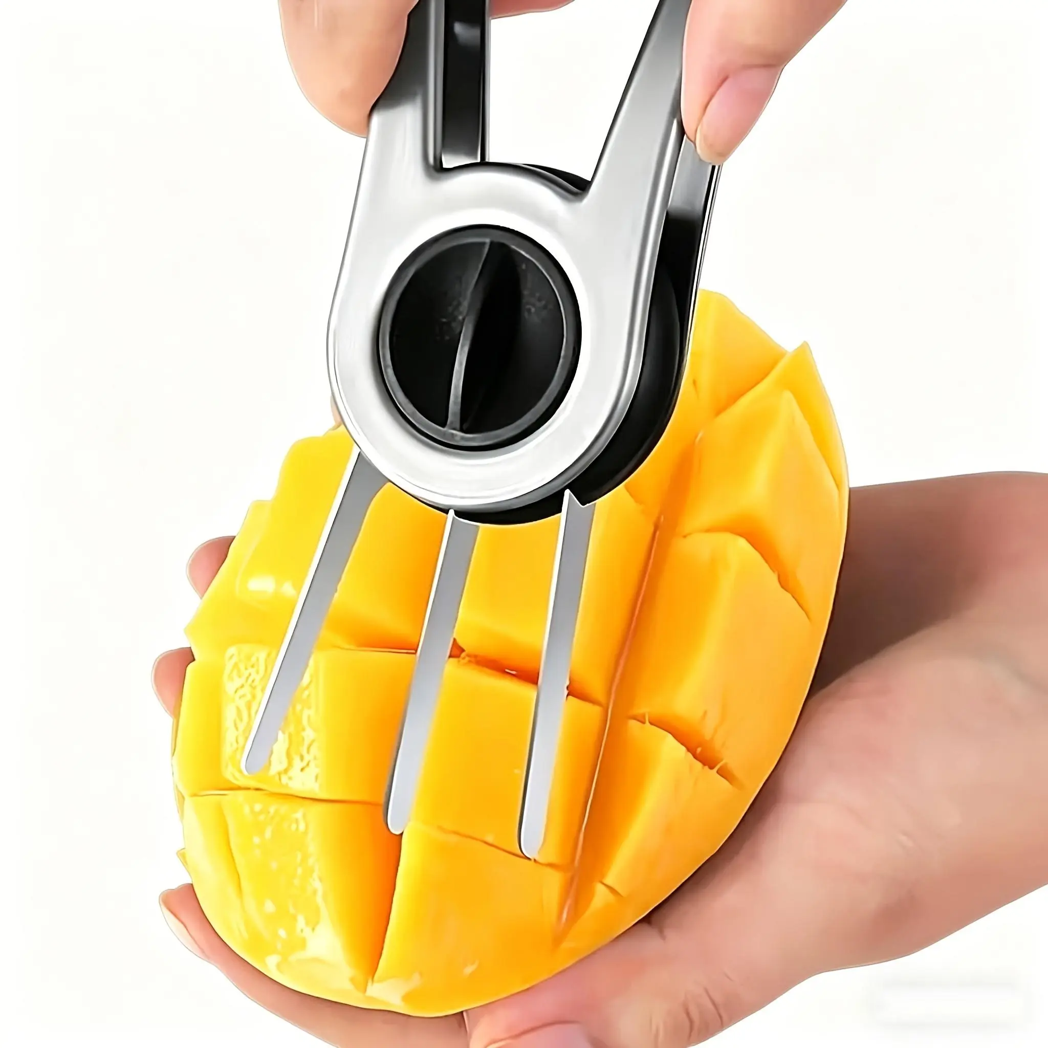 2-in-1 Mango Slicer and Pitter, Multi-functional Fruit Peeler and Cutter, Fruit Separator and Divider