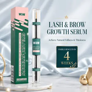 W3W 2-in-1 Eyelash & Eyebrow Growth Serum, Gentle & Non-Irritating Formula for Longer, Thicker, Curlier Lashes, Sensitive Eye Lash Enhancing Treatment