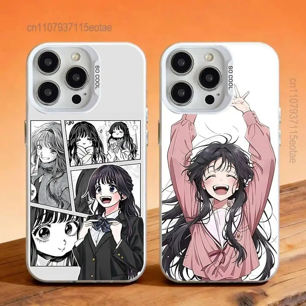 Anime Kaoruko W-Waguri White Matte Shockproof Smartphone Case, Portable Handheld Cellphone Protection For iPhone 11-17 Pro Max/Plus, Samsung Galaxy S23-S25
