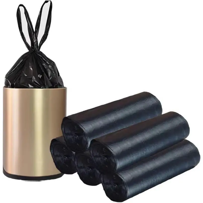 Small Black Trash Bags,100 Counts Thicken Value 4 Gallon Trash Bag,Small Garbage Bags with Handle for  Office Kitchen Bathroom Trash Can