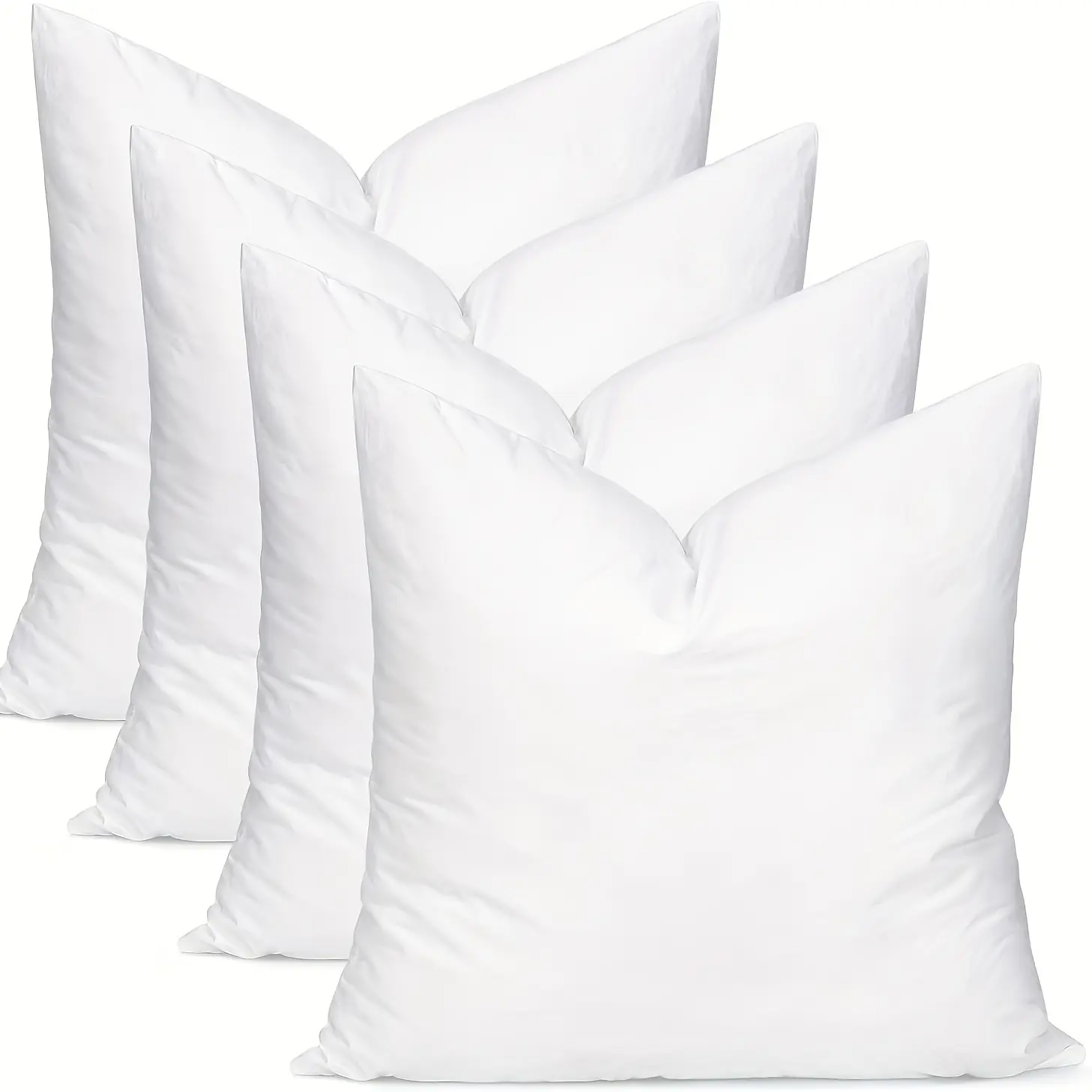 1/2/4 Pack Hypoallergenic White Square Pillow Inserts, Premium Fiber Filled Cushion Inserts for Sofa, Bed, Patio, Home Office Decor, Outdoor Camping, Spring & Summer Use, Ideal Mother's Day Gift