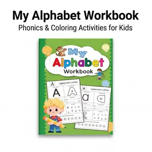48-Page Alphabet Phonics Workbook, Fun Coloring Activities for Preschoolers, Early Education and Language Development, A-Z Learning for Kids
