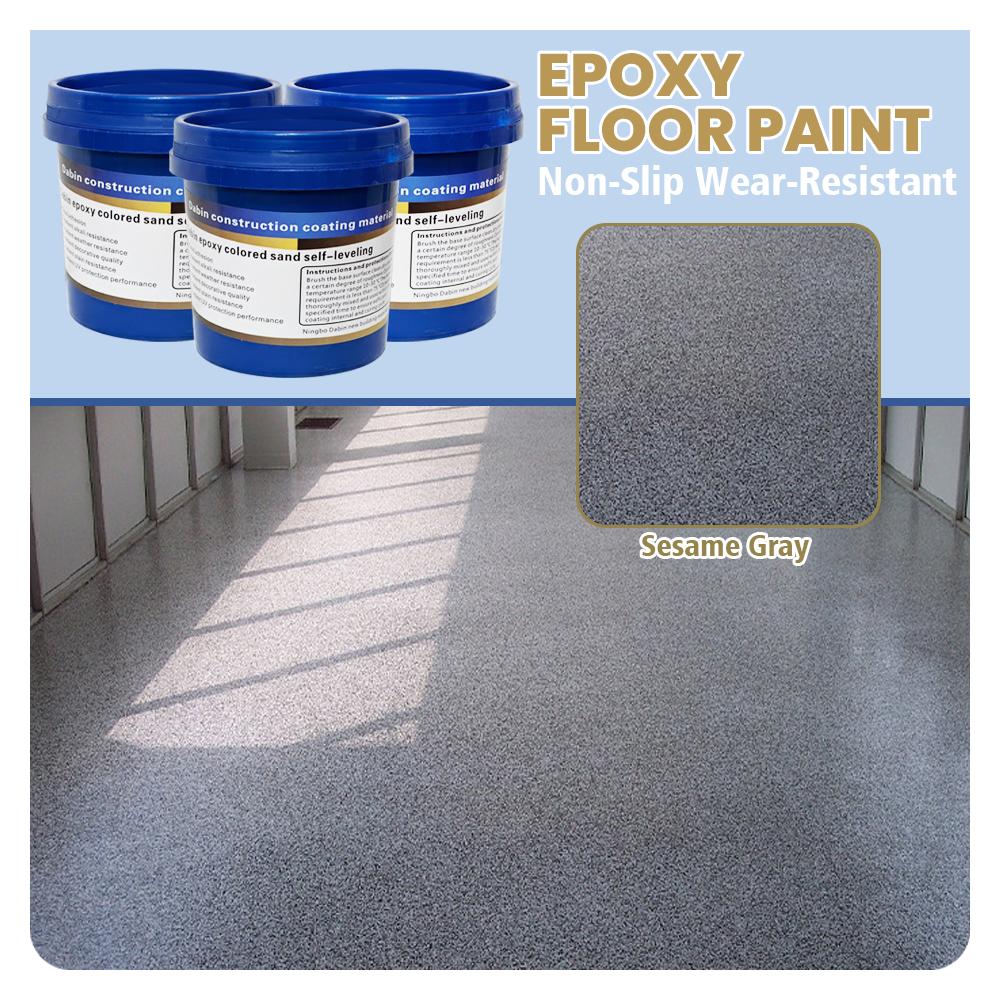 Epoxy Color Sand Coating for Garage Basement & Concrete Floors High Gloss Waterproof Durable