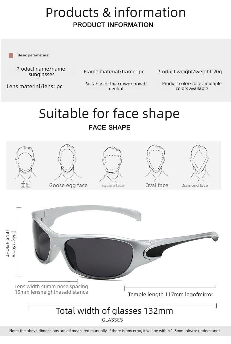 Y2k punk sunglasses - trendy street style, perfect for outdoor sports and cycling