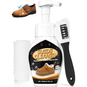 Suede Shoe Cleaner, No-Rinse Suede & Nubuck Cleaner Removes Dirt & Stains, Shoe Cleaning Kit for Suede, Boots, Sneaker