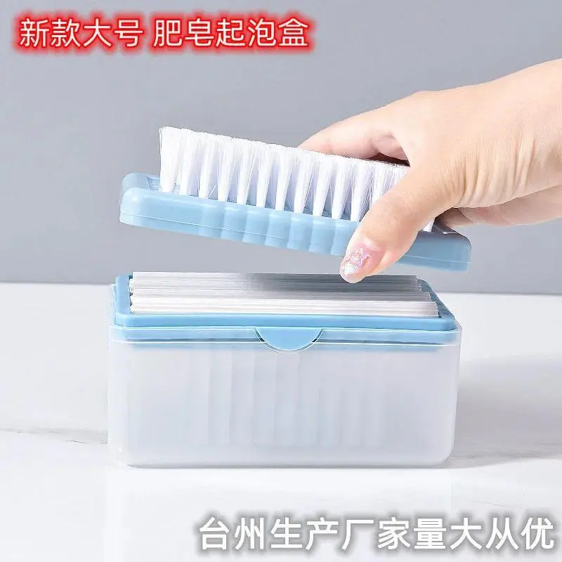 New multi-functional soap foaming box hand-free toilet plus size creative roller soap box with laundry brush