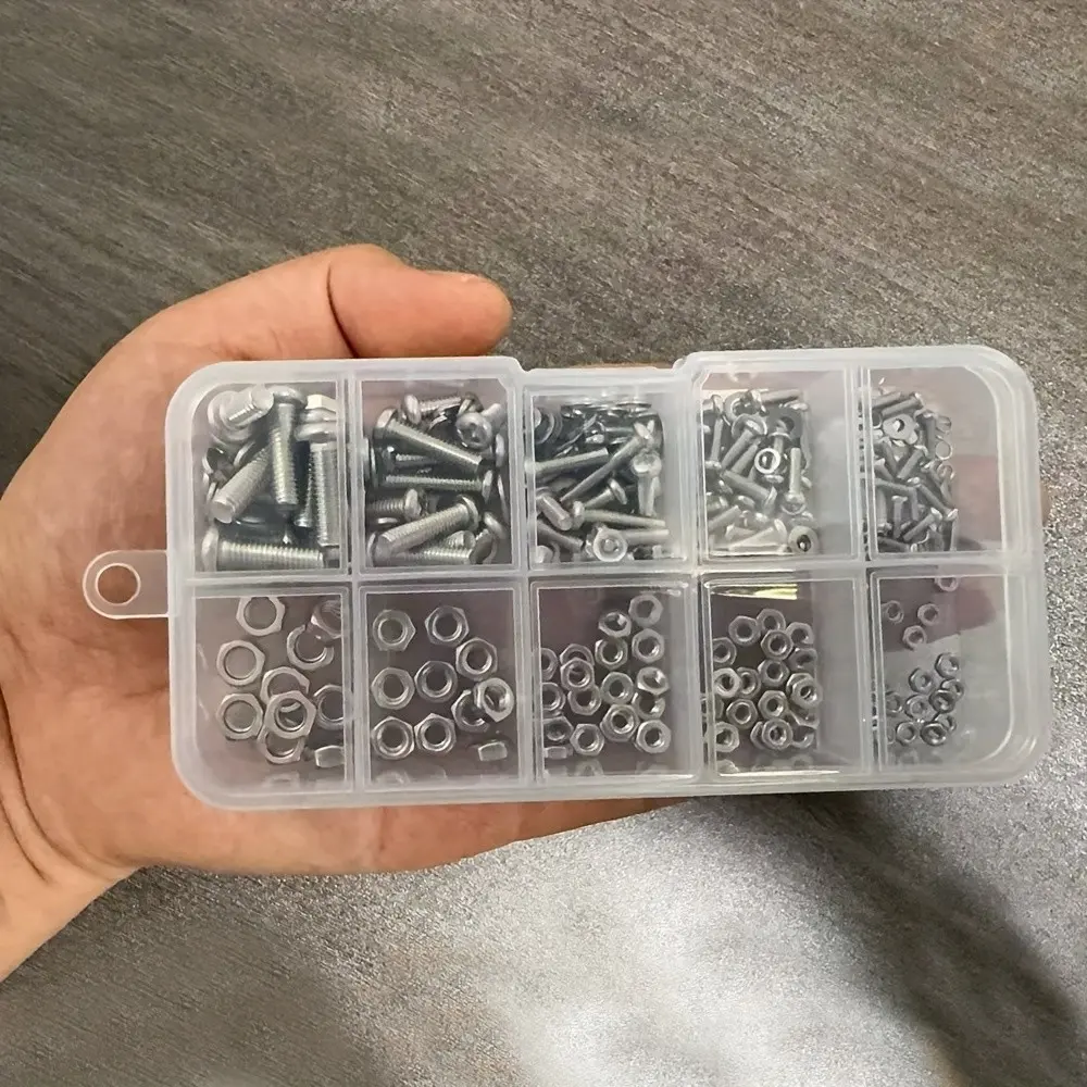 320-Piece Stainless Steel Hex Bolt Nut Set, Bolts and Nuts, M2-M5 Screws, Metal Fasteners, Hardware, Ideal for Car and Home Repair, Durable and Reliable