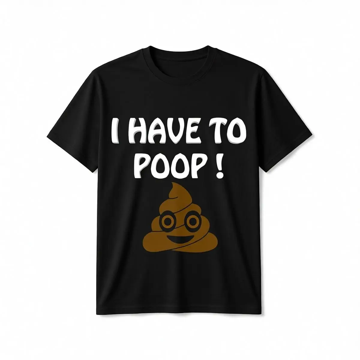 Funny "I Have to Poop" Graphic T-Shirt, Comfy 100% Cotton Short Sleeve Basic Tee for Men, Sarcastic Bathroom Humor Novelty Top, Shortsleeve, Classic, Fashion, Menswear