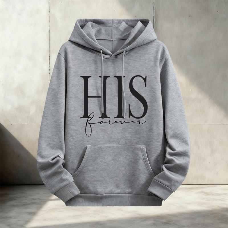Couple's Valentine HERS & HIS Forever Matching Hoodie Set Daily Casual Wear Fashion Top Soft Comfortable Fabric Romantic Exclusive Vibe Pattern