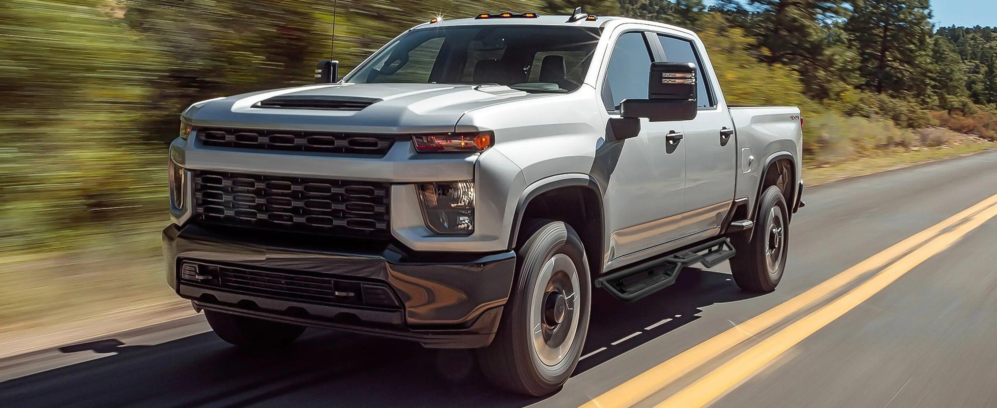 for Chevrolet Silverado Running Boards Compatible with 19-26 Chevy Silverado & GMC Sierra 1500, 20-25 Chevrolet Silverado/GMC Sierra 2500 HD 3500 HD Extended Cab Side Step | Yzona