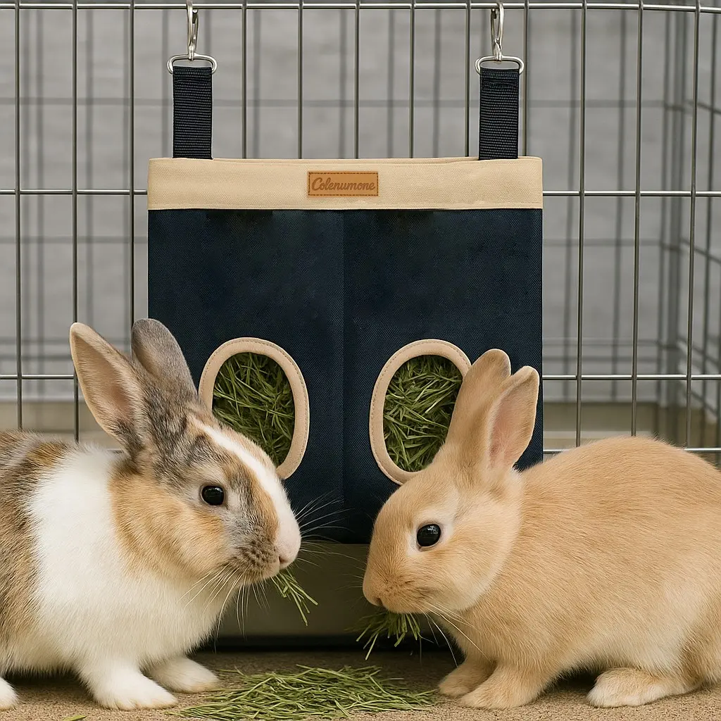Hay Bag for Small Pets, Rabbit and Chinchilla Hay Feeder, Hanging Dry Grass Feed Holder, Pet Feeding Supplies for Small Animals