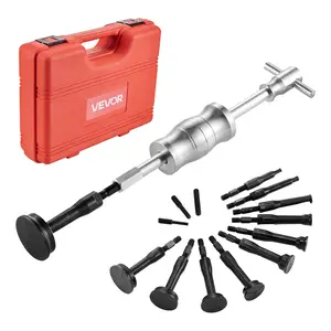 VEVOR 16-in-1 Blind Hole Bearing Puller Set, DIY Car Care Multi-Function Tool Kit, 1/4 to 2-1/3 Inches Inner Bearing Race & Seal Extractor with 10 Split Collets, Counterstay, Slide Hammer Pilot Insert, Mechanic Must-Have Fastener Removal Kit, Fastener Rem