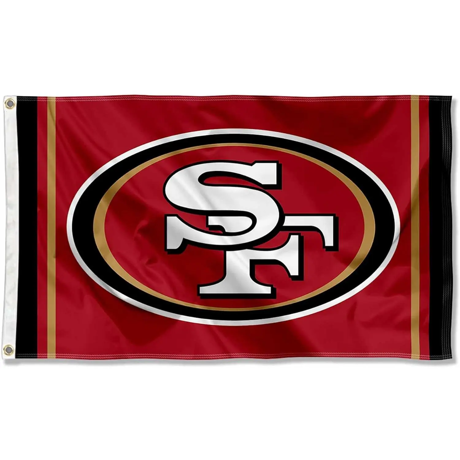San Francisco 49ers Light Decor Print Flag, 60x90cm/2x3ft Large 3x5 Banners, SF Sports Collectible Flag & Banner