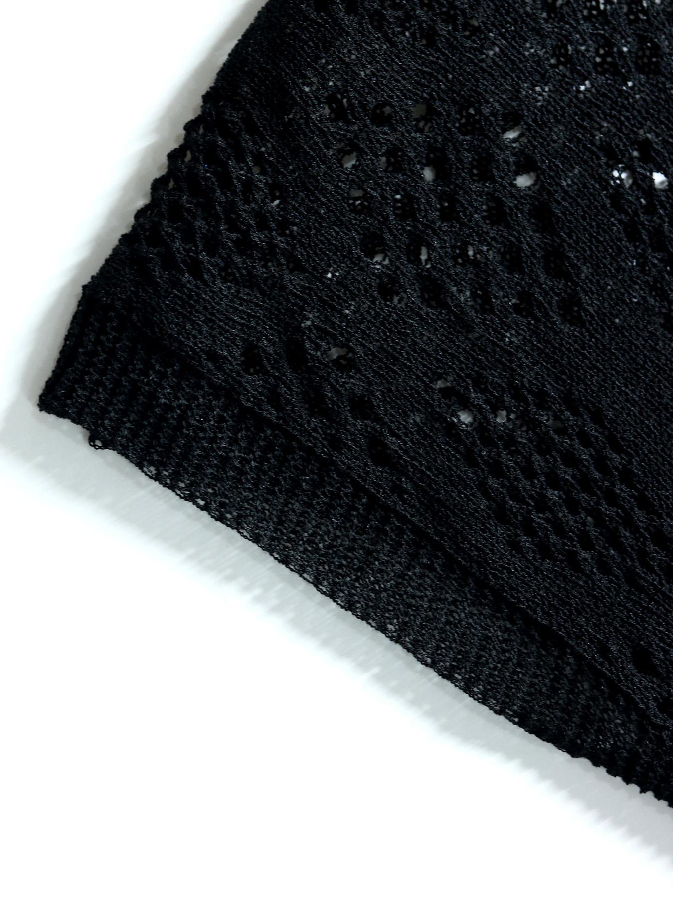 Elegant V Neck Crochet Beach Dress, Sexy Elastic Acrylic Hoodie, Side Slit, Spring Summer Fall, Vacation