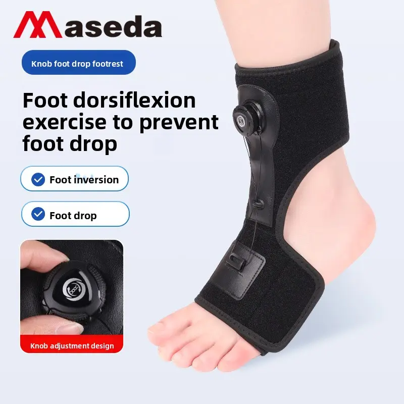 Masda Rotary Ankle Protector Foot Sagging Orthosis Aluminum Strip Support Strip Adjustable Telescopic Strap Can Walk with Shoes