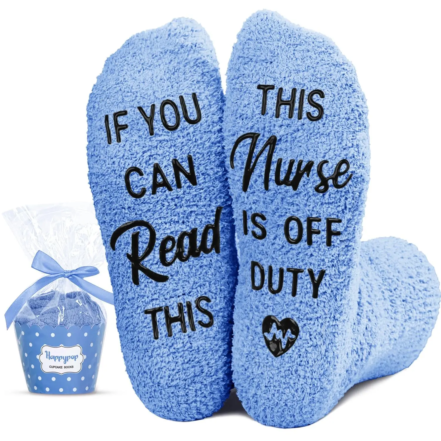 HAPPYPOP Nurse Gifts for Men Women - Male Nurse Practitioner Socks Nurse Week Socks Novelty Fuzzy Socks