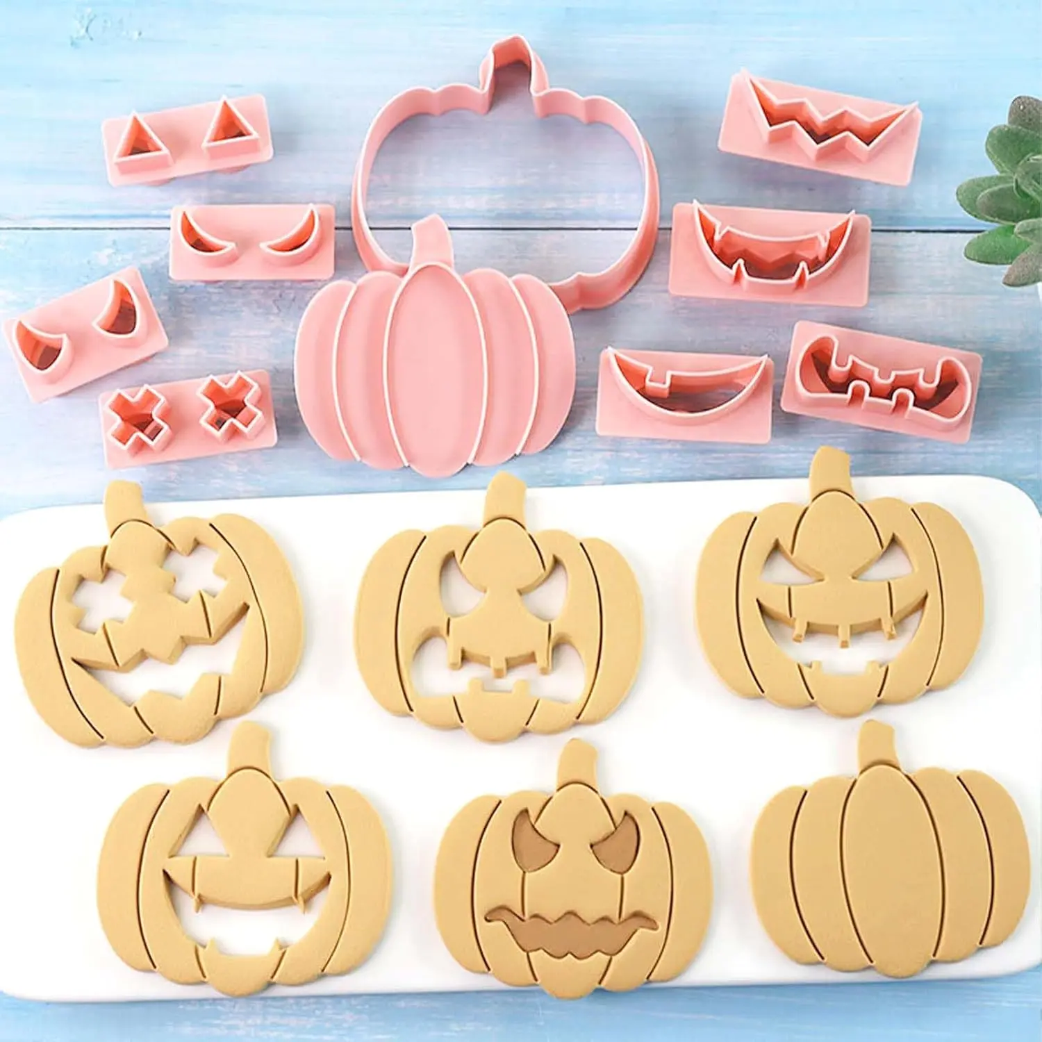 Mini Pumpkin Cookie Cutters, DIY  Halloween Raised Design Cookie  | Cookie  Set suitable for Frosting Decoration, Mini Gingerbread Pie Molds, Day of The  Decorations