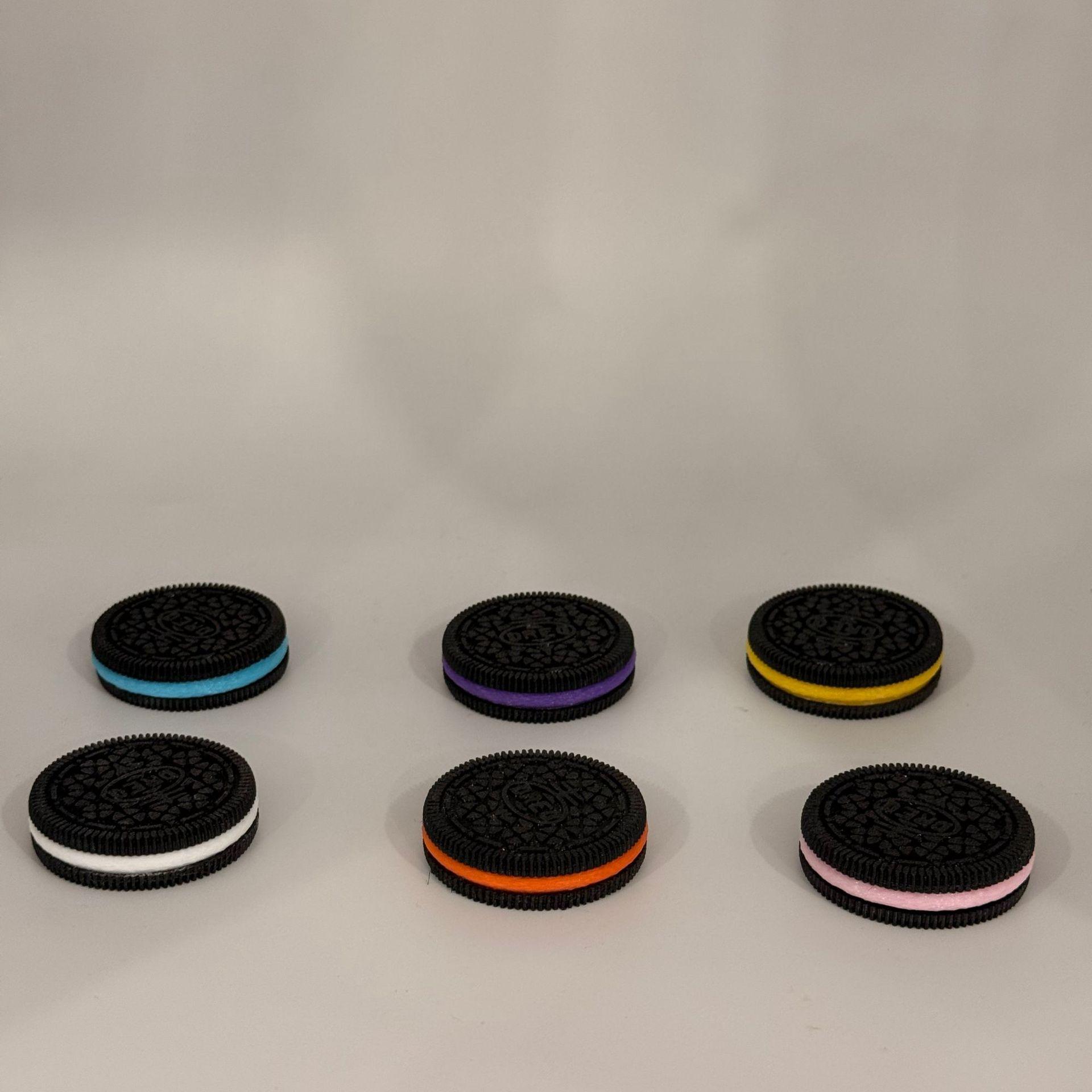 Creative Stress-Relief Fingertip Toy 3D Printed Simulation Oreo Rotating Sound Biscuit Desktop Fun Trendy Decorative Item home relief toy Gear Sensory Hypnotic