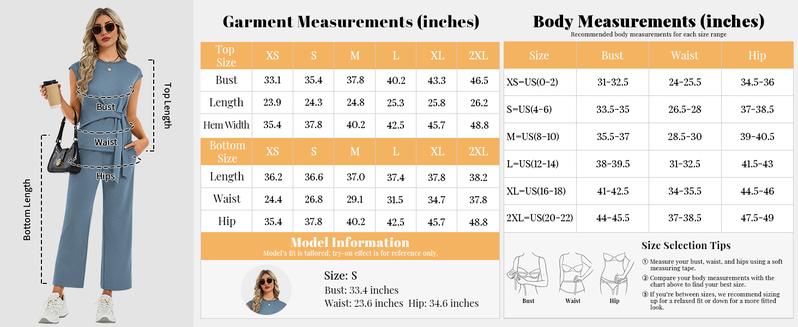 Casly Lamiit Women's 2 Piece Set - Soft Fabric Round Neck Cap Sleeve Top with Belted Tie & Crop Wide Leg Pants - Versatile Travel & Everyday Wear #Springfresh Casly Lamiit Women's 2 Piece Set - Soft Fabric Round Neck Cap Sleeve Top with Belted Tie & Crop Wide Leg Pants - Versatile Travel & Everyday Wear #Springfresh