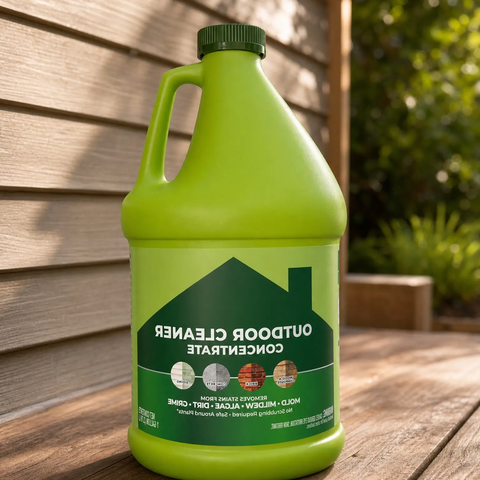 Outdoor Cleaner Concentrate, 1 Gal., Removes Mold, Mildew, Algae, Dirt & Grime Stains in Seconds, No Scrubbing Required, Plant SafeGift