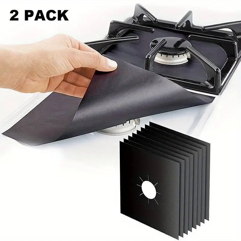 2pcs Stove Surface Protection Pad Stovetop Burner Cover Reusable Gas Stove Protector Oil-proof And Anti-fouling Cleaning Pad