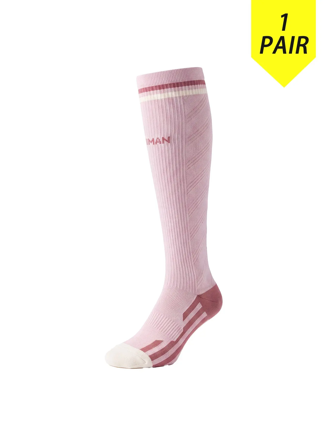 1 Pair Women's Compression Calf Socks – All-Season Thin Quick-Dry Breathable Long Sports Socks for Running, Cycling, Outdoor Hiking, Gym Fitness, Lightweight Comfort with Arch Support