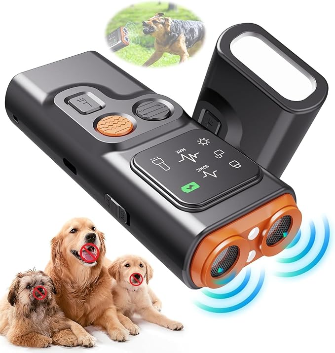 Anti-Barking Device for Dogs, High-Definition Display & LED Flashlight, Point at Dog to Stop Barking Instantly, Pet Training Tool