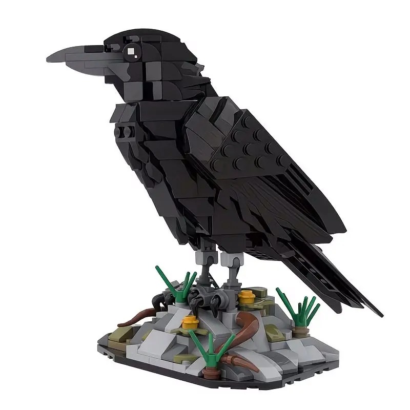 357-Piece Crow Building Block Set, Animal Model Bird Blocks, Perfect Christmas Gift, Halloween Gift, Birthday Gift