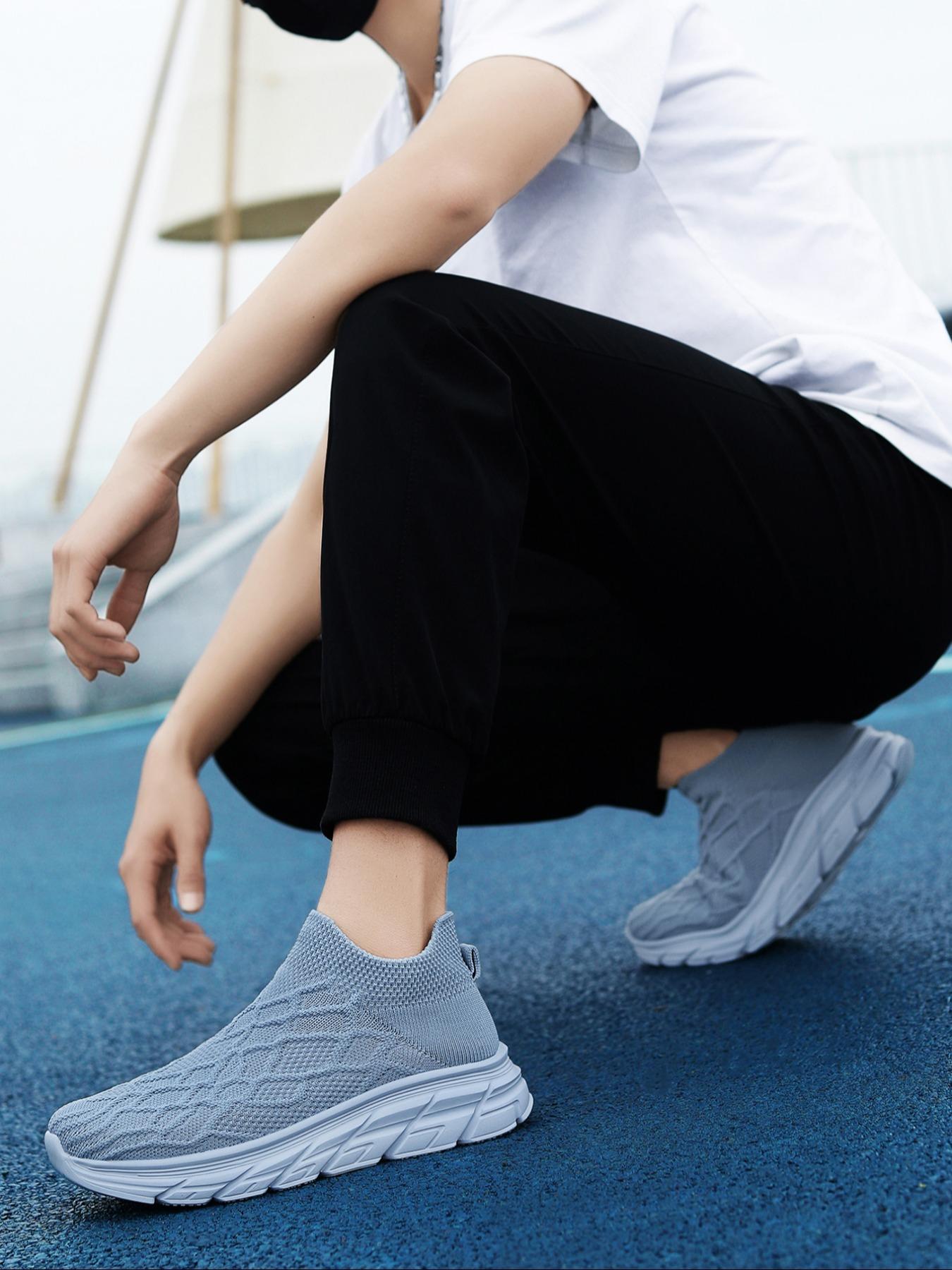 Women's Fashionable Mesh Breathable Slip on Sneakers, Knitted Running Shoes, Casual Comfortable Sports Running Shoes, All-match Basic Shoes for Daily Wear