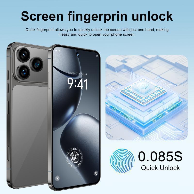 Smartphone  I17ProMax A17 PRO MAX Android Smartphone, 7.3 Inch Dual 108MP+78MP Cameras, Long-Lasting 8000mAh Battery, Fast Charging, OTG Function, Facial Recognition Unlocking,  12GB RAM +512GB ROM, 5G Network, Unlock Cellphone I smart phon