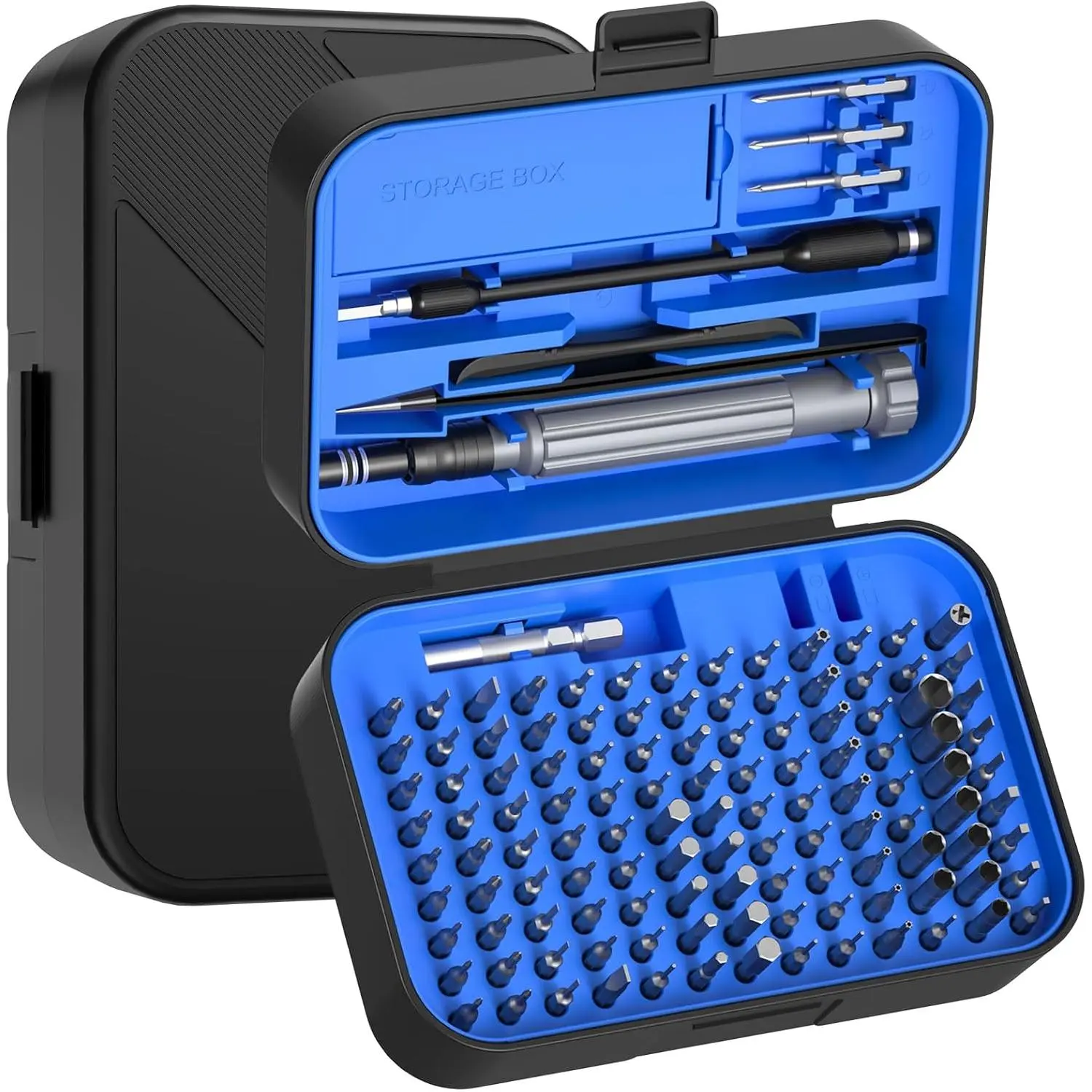 Precision  Set,  150 in 1 Electronics Tool Kit with 120 Bits   Set & 30-Bit  Set Handy Repair Tool for  Phone Watch Camera Laptop, Blue