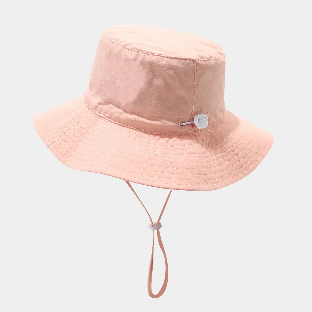 Wide Brim Bucket Hat Soft Cotton Sun Cap Packable Fishermans Bonnet Adjustable Chin Strap Solid Color For Women Girls Summer Beach Travel Vacation Outdoors Gardening