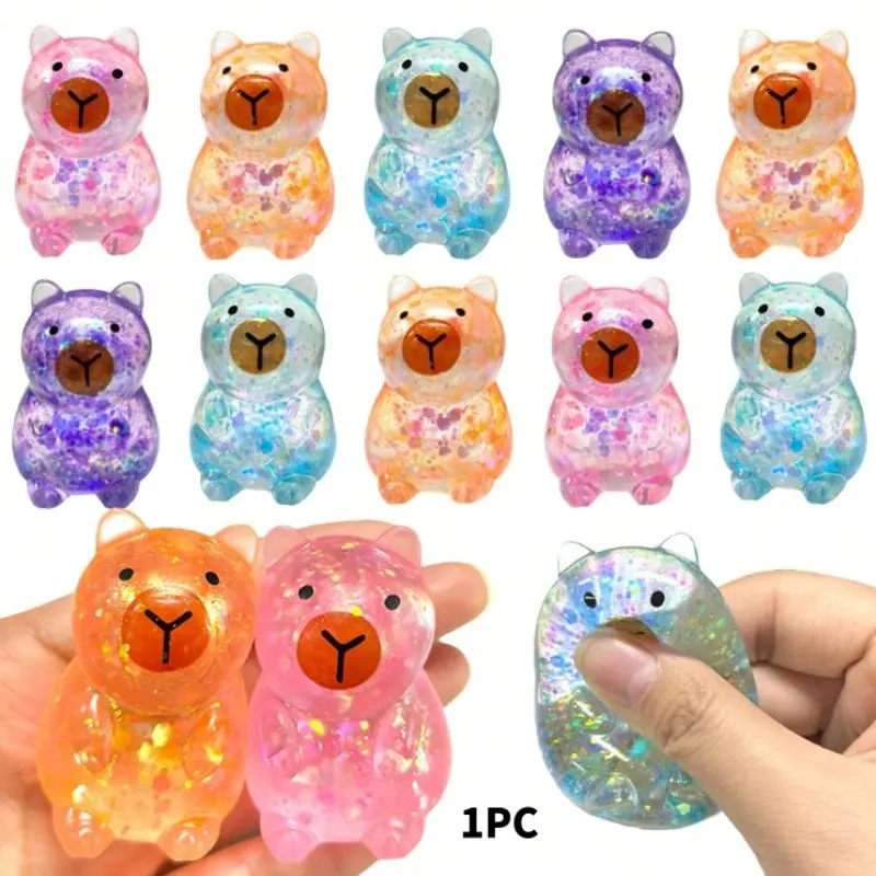 1/2pcs Sensory Stress Relief Toys, Flashes Squeezes Water Drop Toys, 4 Colors, Squeezy Mochi Squishies, Random Color & Style, Sensory Fidget Tools