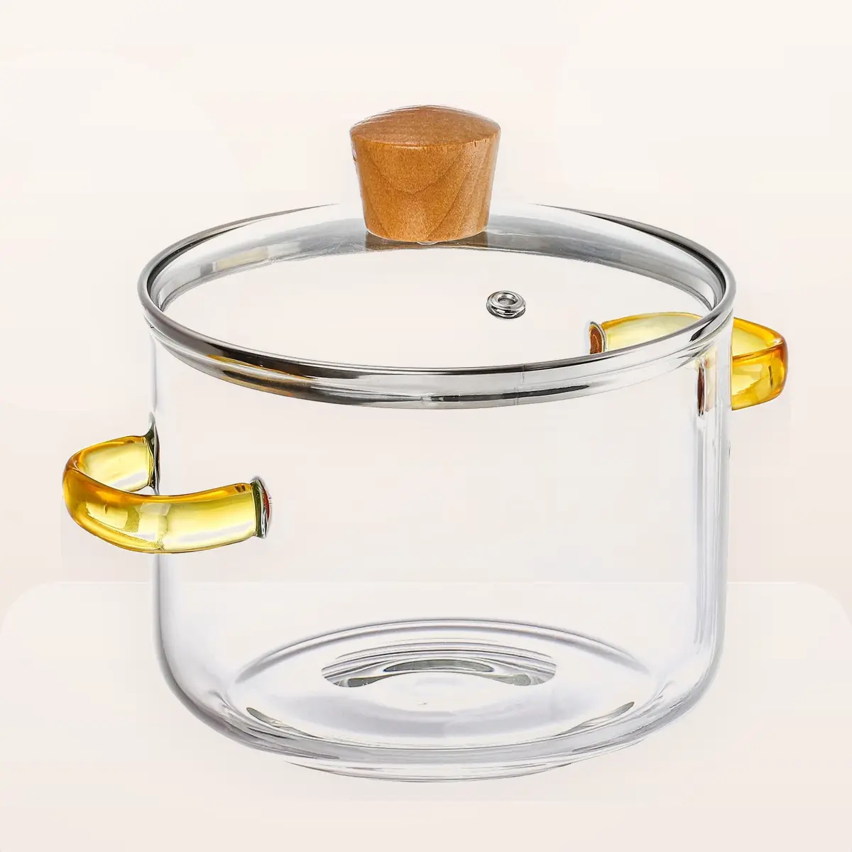 1.5L/50oz Glass Cooking Pot With Lid, Heat-Resistant Borosilicate Glass Saucepan for Noodles, Soup, Milk & Tea