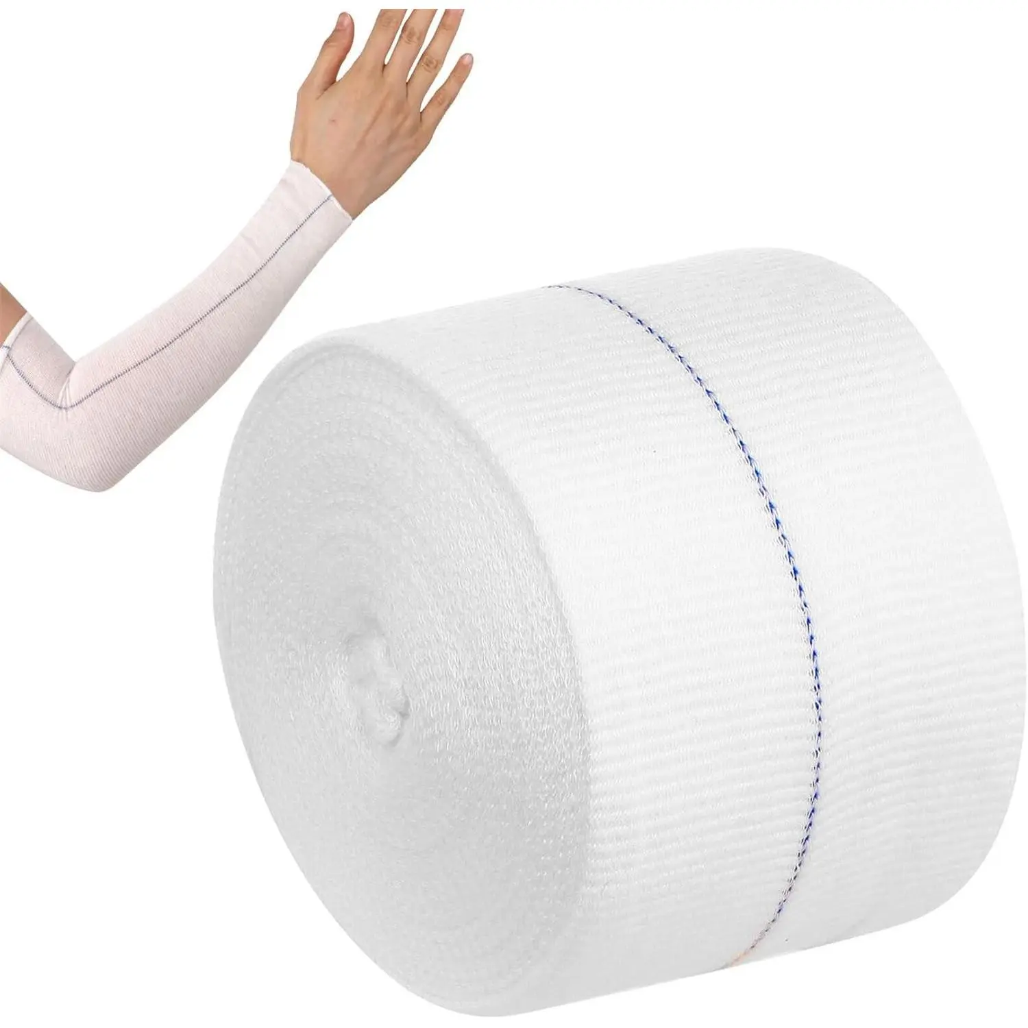 Breathable Elastic Cotton Tubular Bandage Gauze Roll Stockinette for Cast Plaster Comfort Wear 3 Inch X 11 Yard