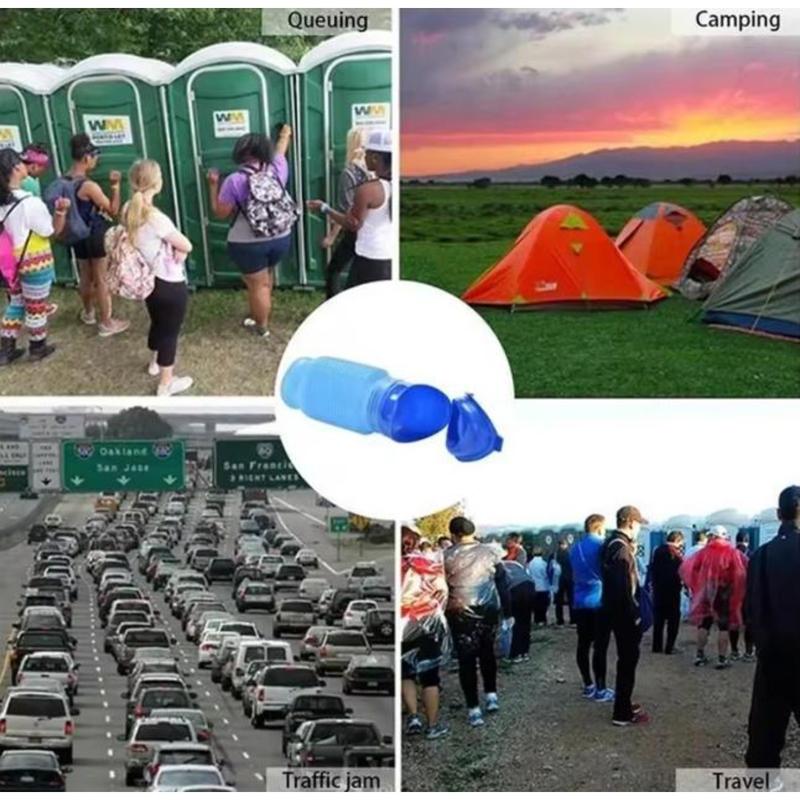 2026 NEW 1set Urinal Car Urinal Bucket Outdoor Standing Urine Emergency Travel Portable Reusable Shrinkable Camping Toilet Urine Leak