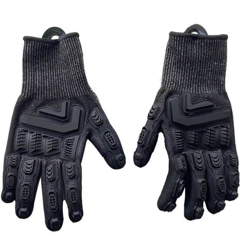 Level 5 Cut-Resistant, Impact-Resistant, Anti-Slip Gloves - Featuring TPR Protection for Cycling, Mountaineering, Mechanical Rescue, and Puncture/Scratch Resistance