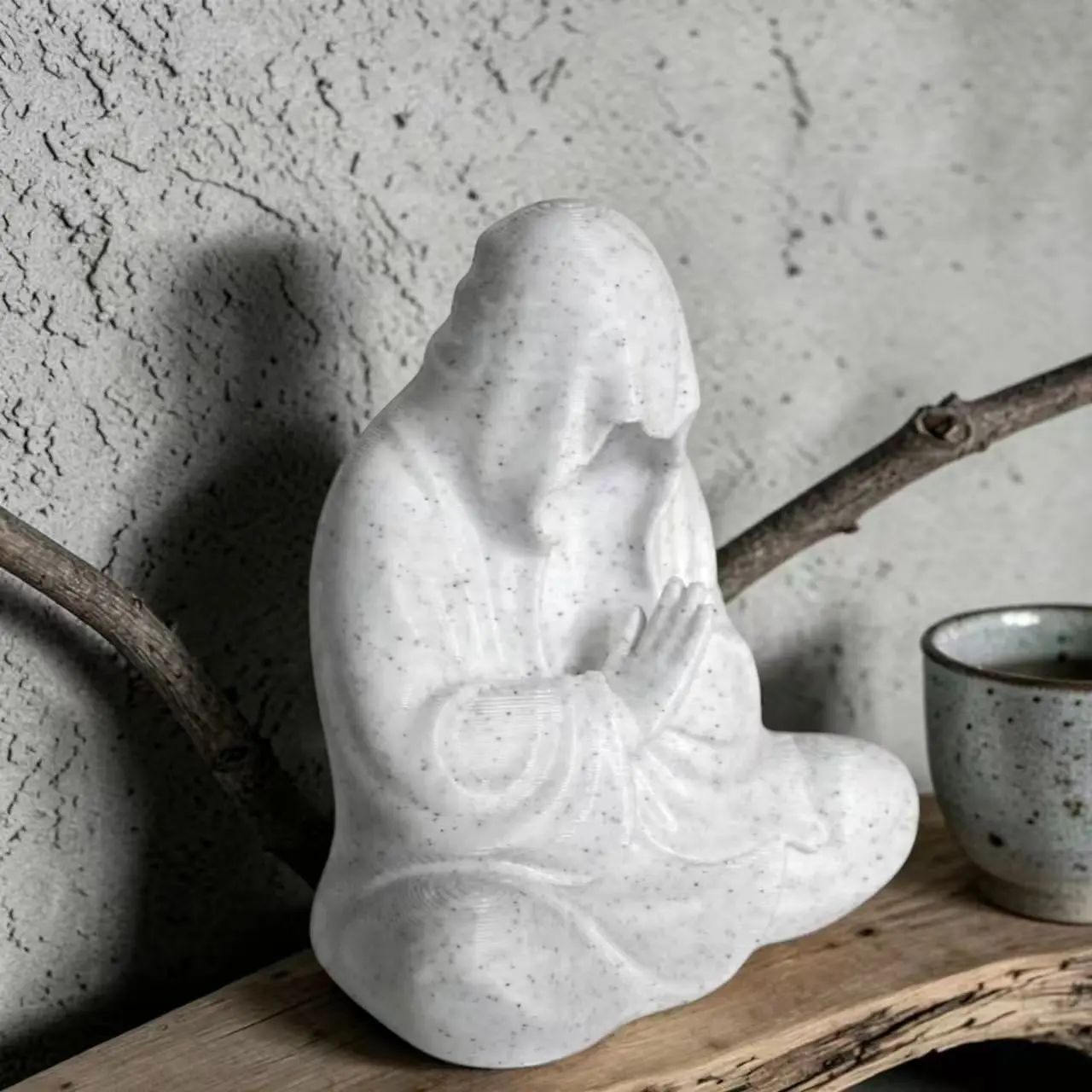 Buddha Statue Model for Tea Ceremony, Creative Desktop Decorative Item, Unique Tea Room Ornament, Elegant Buddha Figurine for Home Decoration