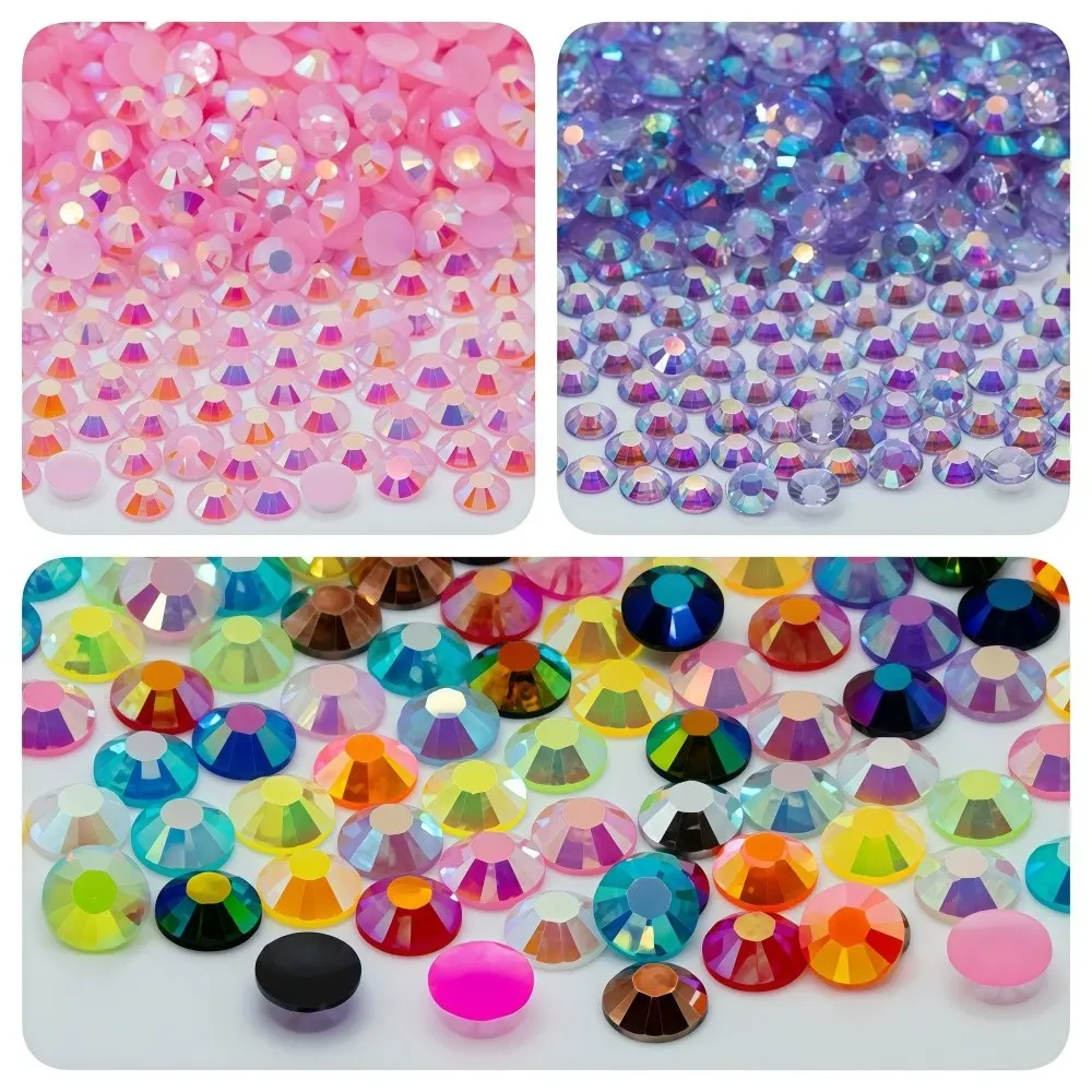 5mm Jelly Ab Resin Rhinestones, Sparkling Crystal Water Drills, Decorative Jewelry Accessories, High-Quality Craft Supplies