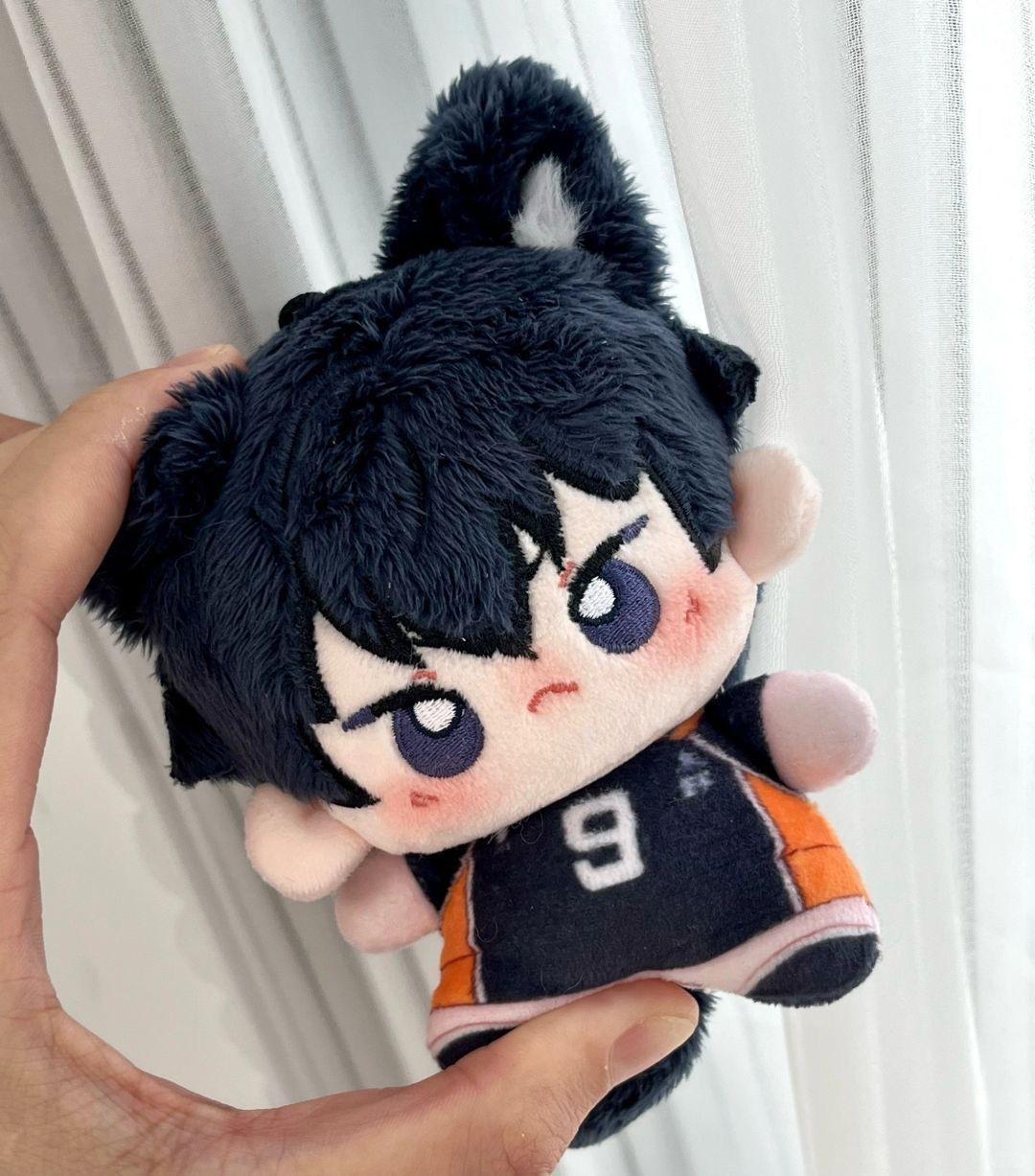 Kawaii New10cm Haikyuu Plush Toy Hinata Shoyo Keychain Tobio Kageyama Yu Nishinoya Bag Pendant Mini Volleyball Stuffed Doll Gift